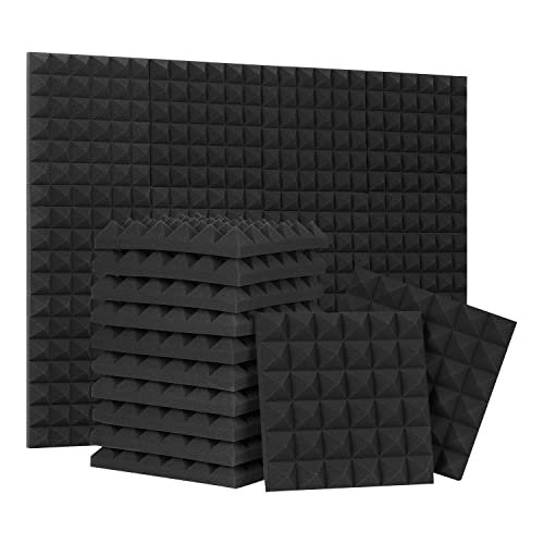 24 Pack-12 x 12 x 2 Inches Pyramid Designed Acoustic...