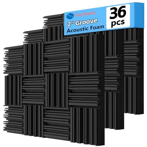 TroyStudio Thick Acoustic Foam Panels, 12 X 12 X 2...