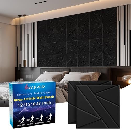 16 Pack Self-Adhesive Soundproof Wall Panels, 12 x 12 x...