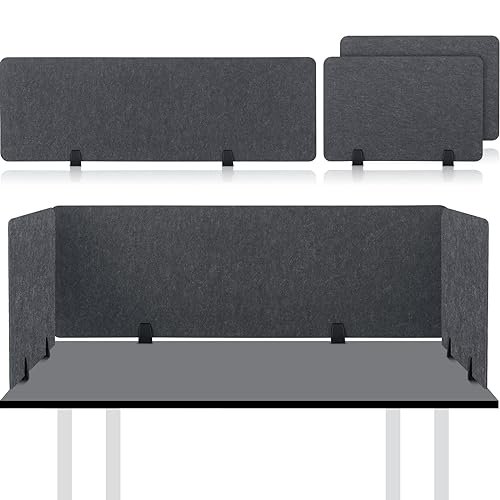 Yaomiao 3 Pcs Acoustic Desk Divider Soundproof Desk Privacy...