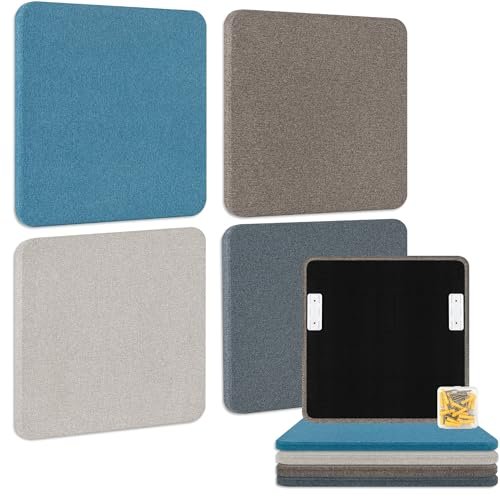 BUBOS 4 PCS Fabric Acoustic Panels 23.6''x23.6'' Decorative...