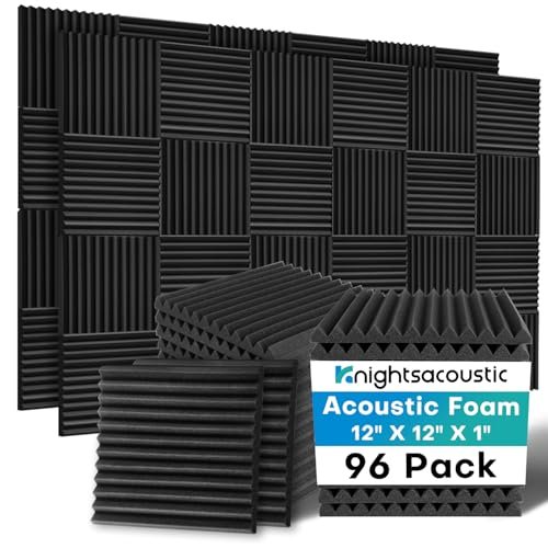 Knightsacoustic 96 Pack Sound Proof Foam Panels for Walls,...