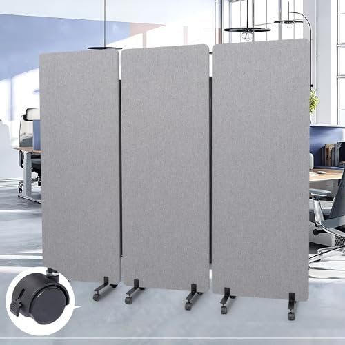 Sound Proof Dividers w/Wheels, Portable Office Wall Divider...