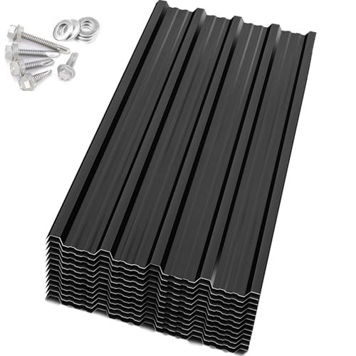 Metal Roof Panels 50.78X16.77 in 12 PCS Galvanized Steel...