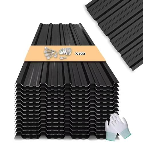 Metal Roofing Panels - 12 Pcs Waterproof Heavy Duty Metal...
