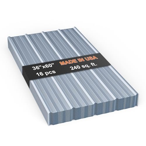 16 Pack Large Metal Roofing Panels, 60