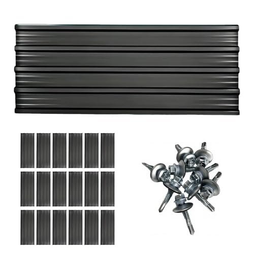18 Pcs Metal Roofing Panels, L43.3×W17.72 Inch Corrugated...