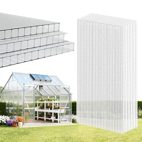 EVERECO 6 Pcs Polycarbonate Greenhouse Panels, 8'FT x 4'FT...