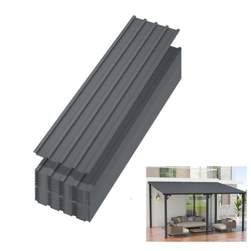 20 pcs Metal Roofing Panels, 6ft Galvanized Steel...