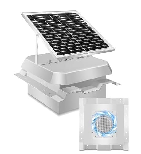 Krysolad Solar Roof Fan for 3.5”Ribbed Conex Shipping...