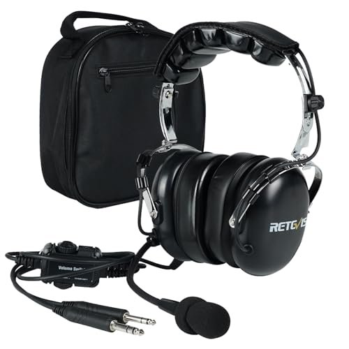 Retevis EHG001 Premium Aviation Headsets for Pilots,Mono...