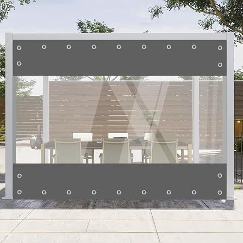 Clear Vinyl Curtains for Patio Enclosure, 23oz Heavy Duty...