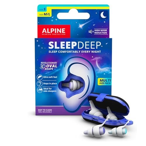 Alpine SleepDeep Multisize - Soft Ear Plugs for Sleeping...