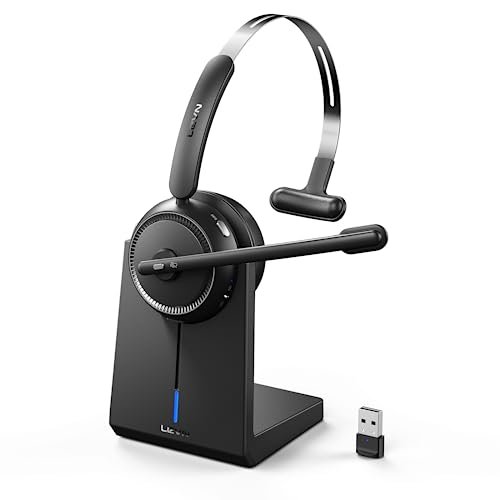 LEVN Wireless Headset 5.2 for Call Center, Bluetooth...
