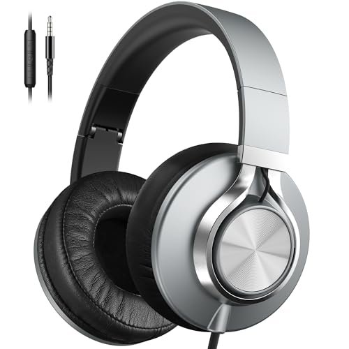 AILIHEN C90 Wired Headphones with Microphone Volume...