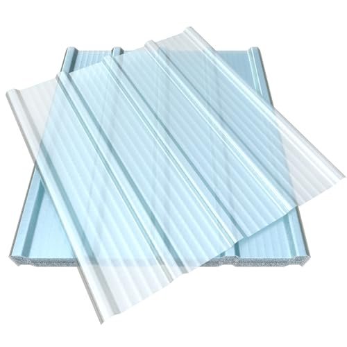 12 PCS 3'x 3.2' Clear Polycarbonate Roofing Sheet,...
