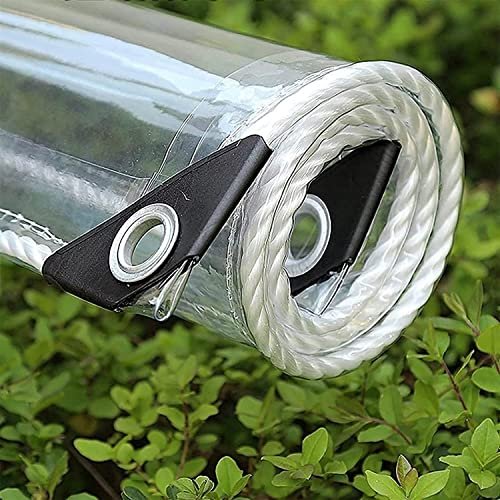 GQZGGXX 12' X 16' Outdoor Clear Tarp Curtain Waterproof...