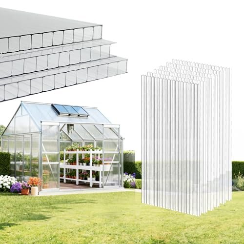 EVERECO 6 Pcs Polycarbonate Greenhouse Panels, 4'FT x 2'FT...