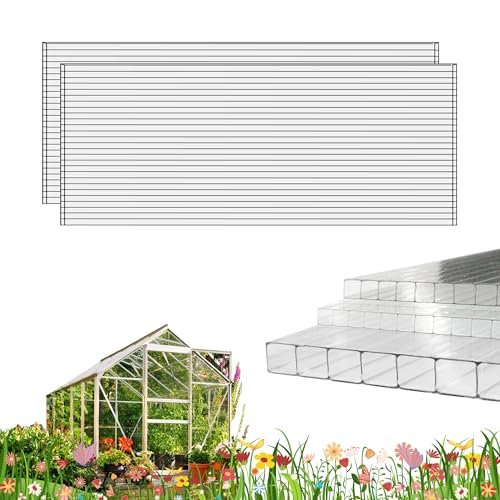 XISOCO 3 PCS 4' x 2' x 0.24'' Polycarbonate Greenhouse...