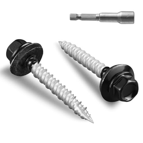 Bnuok Metal Roofing Screws #10 × 1 1/2 Inch, 64pcs...