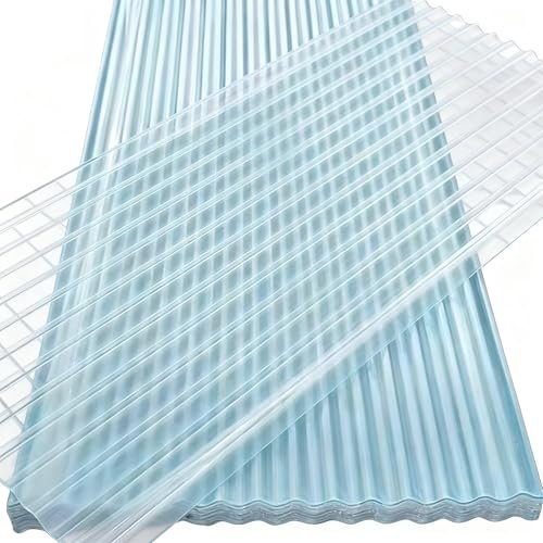 6 PCS Clear Polycarbonate Roofing Sheet Splicable...