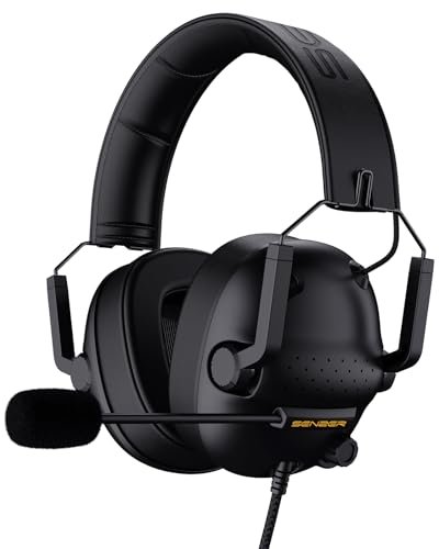SENZER SG500 Surround Sound Pro Gaming Headset with Noise...