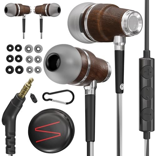 Symphonized Wired Earbuds with Microphone – 90% Noise...