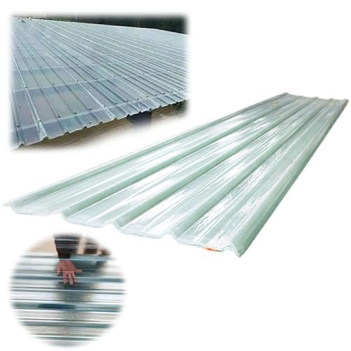 5 Pcs Fiberglass Daylighting Panels, Clear Roof Sheet,...