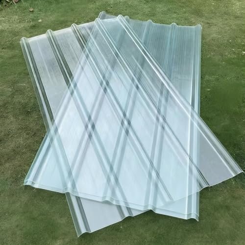 Polycarbonate Greenhouse Panels, 2 pcs 1x0.9 m/39x35in FRP...