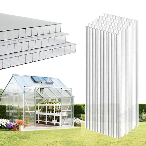 EVERECO 6 Pcs Polycarbonate Greenhouse Panels, 6'FT x 2'FT...