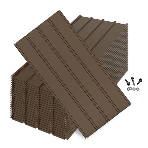 SHPAI 20PCS Metal Roofing Panels, Corrugated Galvanized...