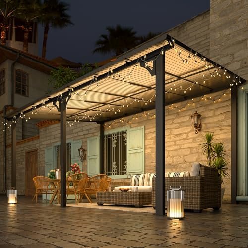 AECOJOY 14' x 10' Gazebo for Patio, Hard Top Lean...