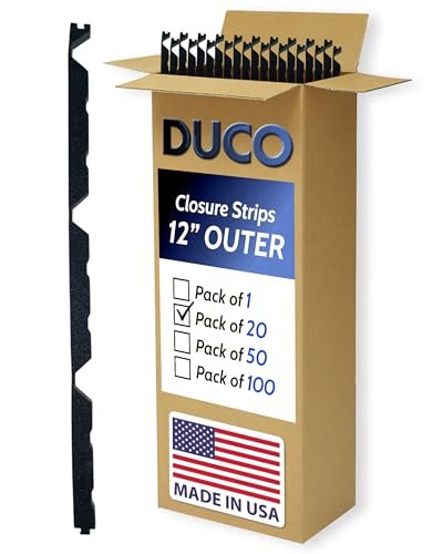 Duco USA-Made R Panel Foam Closure Strips - 20 Pack...