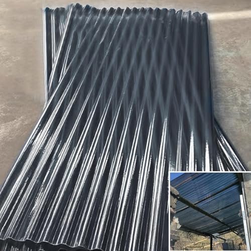 GRIPITHPY 5 PCS Clear Polycarbonate Roof Panels, Corrugated...