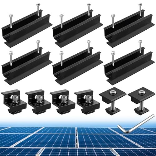 Anbte 6Pcs Solar Panel Mounting Kit, Aluminium 4.72