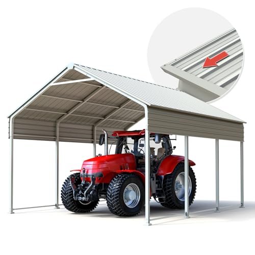 Quictent Heavy Duty 10x16 FT Vertical Roof Metal Carport,...