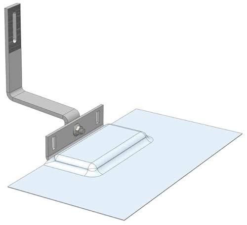 10 Height-Adjustable Tile Hook with Flashing for Solar...