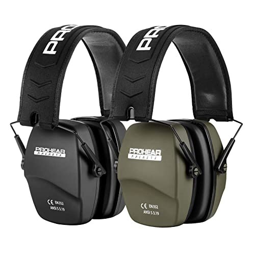 PROHEAR 016 Shooting Ear Protection Earmuffs 2 Pack, NRR...