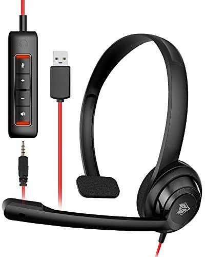 NUBWO HW02 USB Headset with Microphone Noise Cancelling...
