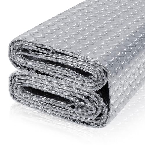 Reflective Bubble Insulation Sheet, Double Side Aluminum...