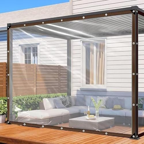 Clear Tarp - Heavy Duty Waterproof 8x10FT Plastic Tarps...