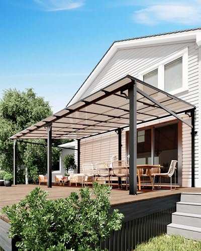 GarveeLife 12 ft x20 ft Upgraded Lean-to Wall-Mounted...