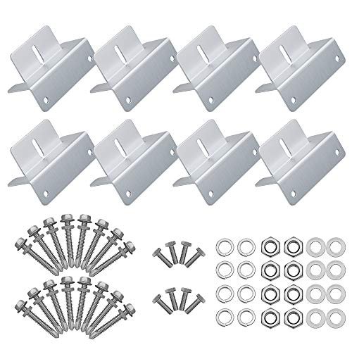 BougeRV 8 Units Solar Panel Mounting z Bracket, Supporting...