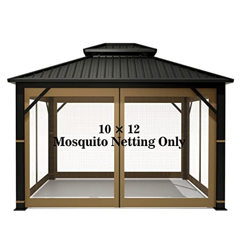 Gazebo Universal Replacement Mosquito Netting – Hugline 10'...