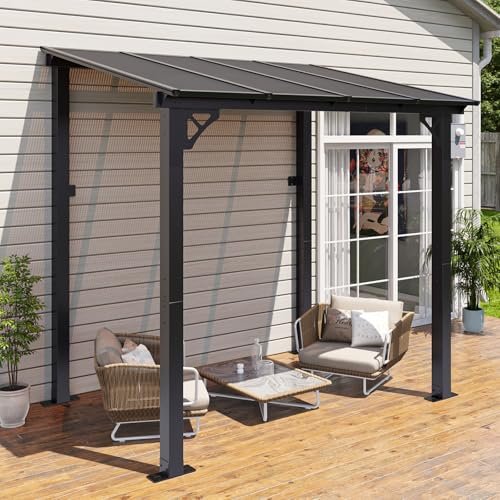 Aoxun 8’x 5’ Premium Gazebo with Aluminum Top Frame &...