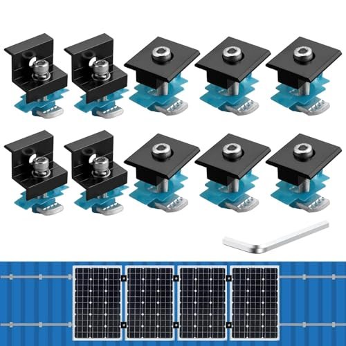 Anbte 10 PCS Solar Panel Mounting Brackets for Unistrut,...