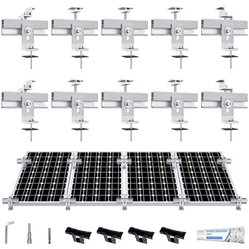 Solar Panel Mounting Bracket Kit, 10Pcs Solar Panel Mount...