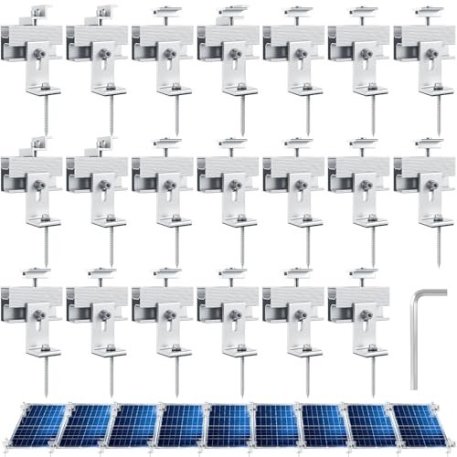 Otoolling 20 Pcs Solar Panel Mounting Brackets Kit for...