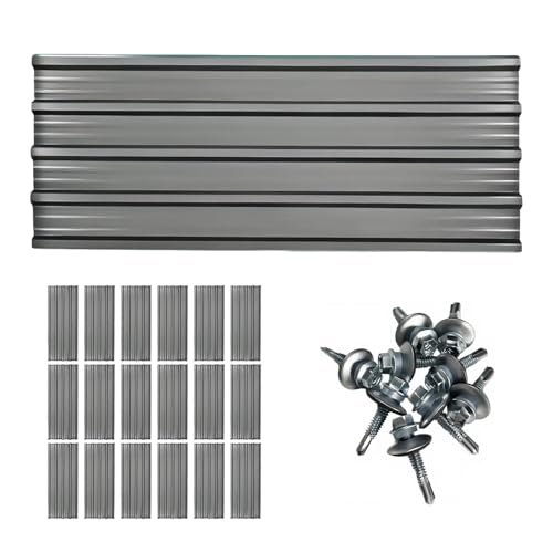 18 Pcs Metal Roofing Panels, L43.3×W17.72 Inch Corrugated...