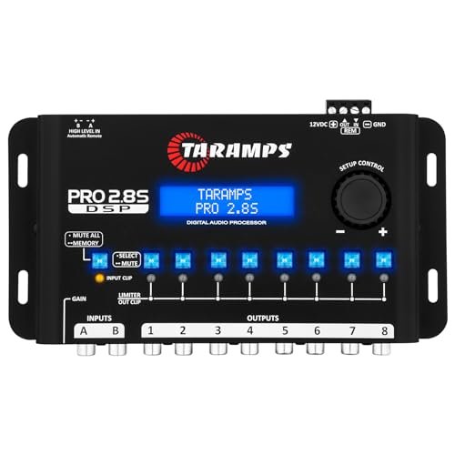 Taramps Pro 2.8S Black DSP Crossover Full Digital Signal...
